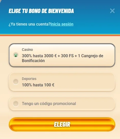 Vegasino Casino registro